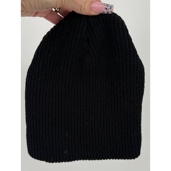 Neff Black Ribbed Knit Beanie Hat Unisex - Picture 2 of 4